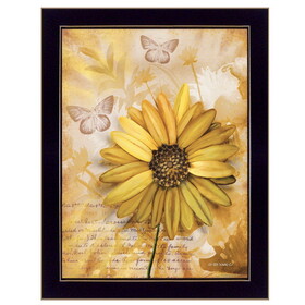 "Flowers & Butterflies II" by Ed Wargo, Ready to Hang Framed Print, Black Frame B06788054