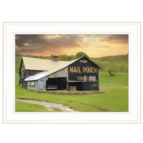 "Mail Pouch Barn" by Lori Deiter, Ready to Hang Framed Print, White Frame B06788094