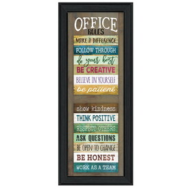 "Office Rules" by Marla Rae, Ready to Hang Framed Print, Black Frame B06788122
