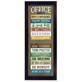 "Office Rules" by Marla Rae, Ready to Hang Framed Print, Black Frame B06788124
