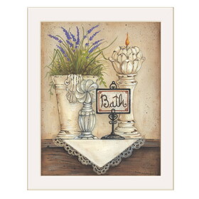 "Bath" by Mary June, Ready to Hang Framed Print, White Frame B06788127
