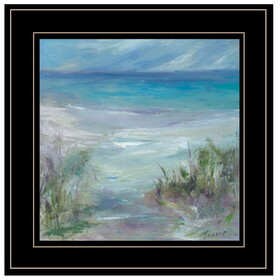 "Blue Horizons" by Tracy Owen-Cullimore, Ready to Hang Framed Print, Black Frame B06788162
