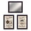 "Enjoy Tea Time" 3-Piece Vignette by Trendy Decor 4U, Ready to Hang Framed Print, Black Frame B06788220