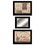 "Wash Room Collection" 3-Piece Vignette by Pam Britton, Ready to Hang Framed Print, Black Frame B06788326