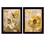 "Flowers & Butterflies" 2-Piece Vignette by Ed Wargo, Ready to Hang Framed Print, Black Frame B06788367