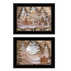 "Great Outdoors" 2-Piece Vignette by Ed Wargo, Ready to Hang Framed Print, Black Frame B06788378