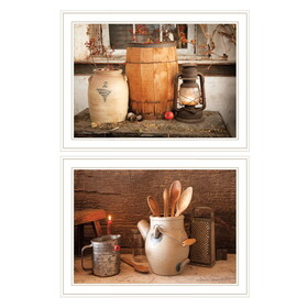 "The Nail Keg" 2-Piece Vignette by Irvin Hoover, Ready to Hang Framed Print, White Frame B06788396