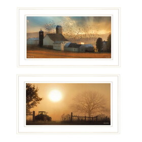 "Light of a New Day Collection" 2-Piece Vignette by Lori Deiter, Ready to Hang Framed Print, White Frame B06788414
