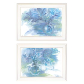 "Morning Glory" 2-Piece Vignette by Tracy Owen, Ready to Hang Framed Print, White Frame B06788441