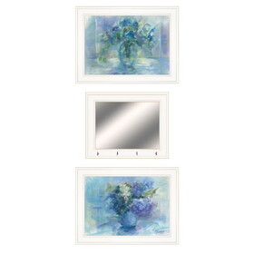 "Bath Relax" 3-Piece Vignette by Tracy Owen-Cullimore, Ready to Hang Framed Print, White Frame B06788445