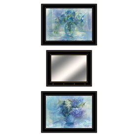 "Bath Relax" 3-Piece Vignette by Tracy Owen-Cullimore, Ready to Hang Framed Print, Black Frame B06788447