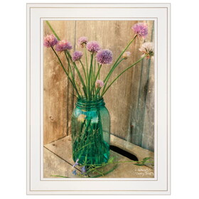 "Country Chives" by Anthony Smith, Ready to Hang Framed Print, White Frame B06788457