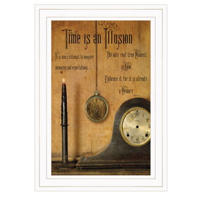 "Time is an Illusion" by Artisan Billy Jacobs, Ready to Hang Framed Print, White Frame B06788470