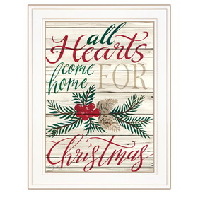 "Home for Christmas" by Artisan Cindy Jacobs, Ready to Hang Framed Print, White Frame B06788530