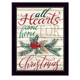 "Home for Christmas" by Artisan Cindy Jacobs, Ready to Hang Framed Print, Black Frame B06788532