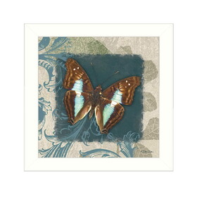 "Swirl Butterfly" by Artisan Dee Dee, Ready to Hang Framed Print, White Frame B06788554