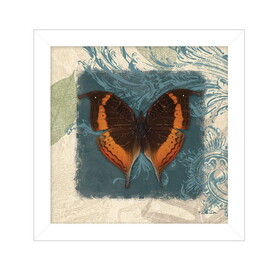 "Swirl Butterfly II" by Artisan Dee Dee, Ready to Hang Framed Print, White Frame B06788555