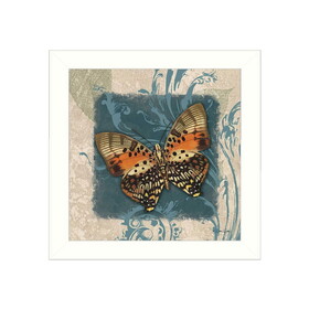"Swirl Butterfly III" by Artisan Dee Dee, Ready to Hang Framed Print, White Frame B06788556
