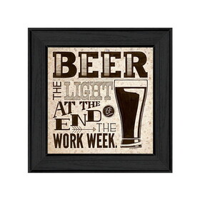 "Beer- Work Week" by Artisan Deb Strain, Ready to Hang Framed Print, Black Frame B06788561