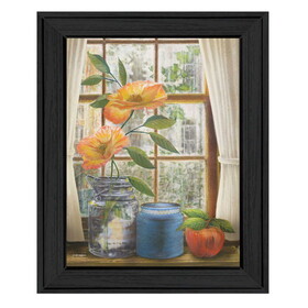 "Afternoon Flower" by Artisan Ed Wargo, Ready to Hang Framed Print, Black Frame B06788569