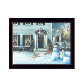 "December Lights" by Artisan John Rossini, Ready to Hang Framed Print, Black Frame B06788632