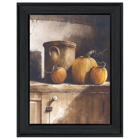 "Crocks and Pumpkins" by Artisan John Rossini, Ready to Hang Framed Print, Black Frame B06788635