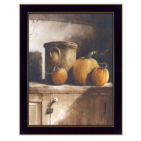 "Crocks and Pumpkins" by Artisan John Rossini, Ready to Hang Framed Print, Black Frame B06788636