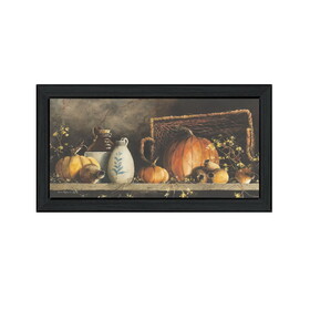 "Pumpkin & Pods" by Artisan John Rossini, Ready to Hang Framed Print, Black Frame B06788638