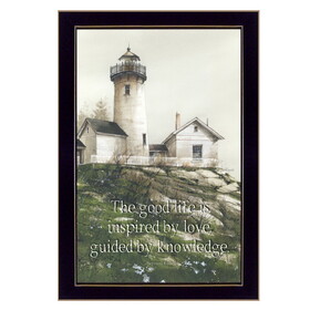 "Guided by Knowledge" by Artisan John Rossini, Ready to Hang Framed Print, Black Frame B06788640