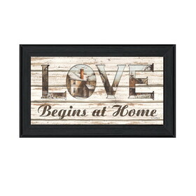 "Love Begins at Home" by Artisan John Rossini, Ready to Hang Framed Print, Black Frame B06788648