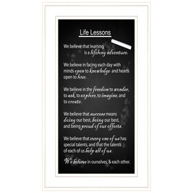 "Life Lessons" by Artisan Trendy Decor 4U, Ready to Hang Framed Print, White Frame B06788690