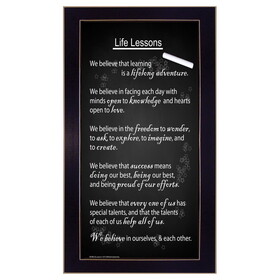 "Life Lessons" by Artisan Trendy Decor 4U, Ready to Hang Framed Print, Black Frame B06788692