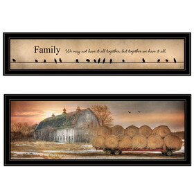 "Together Blessed" 2-Piece Vignette by Artisan Lori Deiter, Ready to Hang Framed Print, Black Frame B06788729