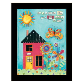 "No Place Like Home" by Bernadette Deming, Ready to Hang Framed Print, Black Frame B06788826
