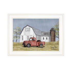 "Spring Rain" by Billy Jacobs, Ready to Hang Framed Print, White Frame B06788848