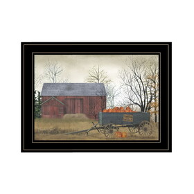 "Pumpkin Wagon" by Billy Jacobs, Ready to Hang Framed Print, Black Frame B06788862