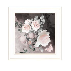 "Noir Roses IV" by Bluebird Barn, Ready to Hang Framed Print, White Frame B06788874