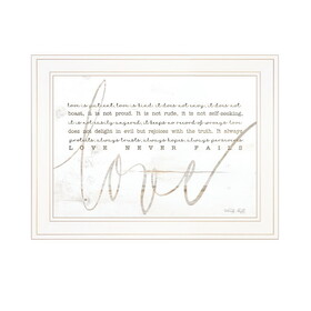 "Love Never Fails" by Cindy Jacobs, Ready to Hang Framed Print, White Frame B06788899
