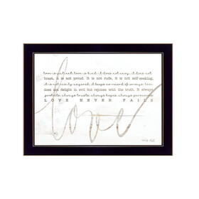 "Love Never Fails" by Cindy Jacobs, Ready to Hang Framed Print, Black Frame B06788901