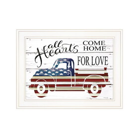 "All Hearts Come Home for Love Truck" by Cindy Jacobs, Ready to Hang Framed Print, White Frame B06788911