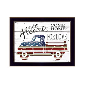 "All Hearts Come Home for Love Truck" by Cindy Jacobs, Ready to Hang Framed Print, Black Frame B06788913