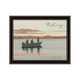 "Fishing" by Bonnie Mohr, Ready to Hang Framed Print, Black Frame B06788944