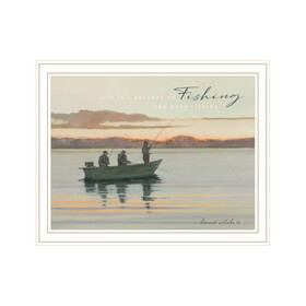 "Fishing" by Bonnie Mohr, Ready to Hang Framed Print, White Frame B06788945