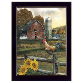 "Early Rooster" by Ed Wargo, Ready to Hang Framed Print, Black Frame B06788980