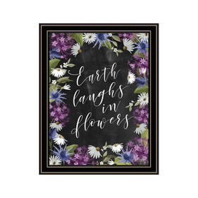 "Earth Laughs in Flowers" by House Fenway, Ready to Hang Framed Print, Black Frame B06789010