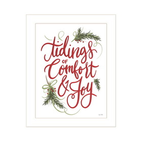"Tidings of Comfort & Joy" by House Fenway, Ready to Hang Framed Print, White Frame B06789039