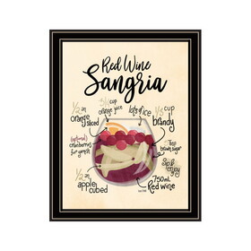 "Red Wine Sangria" by House Fenway, Ready to Hang Framed Print, Black Frame B06789064
