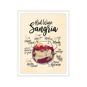 "Red Wine Sangria" by House Fenway, Ready to Hang Framed Print, White Frame B06789065