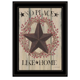 "No Place Like Home Wreath" by Linda Spivey, Ready to Hang Framed Print, Black Frame B06789132