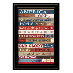 "America Proud" by Marla Rae, Ready to Hang Framed Print, Black Frame B06789155